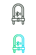 欧米个人蓝牙单车锁